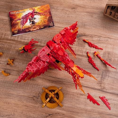 Moc Fire Phoenix Building Set，Compatible with Lego STEM Magic Phoenix Collection Model for Adults，Ideas Bird Toy Gift for Kids Boys and Girls Fans Ages 8+ 938 PCS thumbnail 6