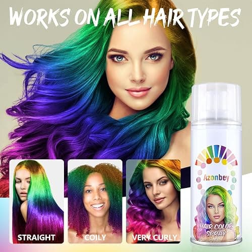Blue Hair Spray,Temporary Hair Color Spray for Women Kids Men,Washable Hairspray,Colored Hair Spray,Color Hairspray for Halloween,Party,Cosplay,Christmas Day (01#Blue) thumbnail 6