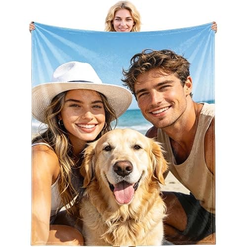 SwiftBay Custom Blanket with Pictures, Personalized Photo Blanket Gift | Personalized Photo Blanket for Couples, Family, Birthdays, Retirement, Coworkers and Company Appreciation Gifts. - Image 1