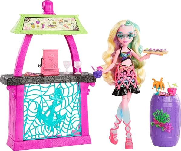 Monster High Doll & Playset, Lagoona Blue Scare-adise Island Snack Shack with Food Accessories & Color-Change Drinks - Image 1