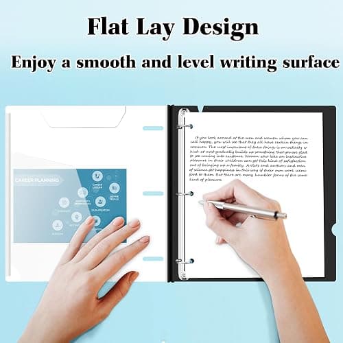 INFUN 1 Inch Telescoping 3 Ring Binder - 4PCS-White, Flexible Binders with Customizable Front Cover and Clear Catalog Pocket, Holds 8.5x11 inch Paper thumbnail 5