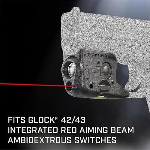 Streamlight 69270 TLR-6 100-Lumen Tactical Weapon Light with Integrated Red Aiming Laser Designed Exclusively and Solely for Glock 42/43/43X/48 (No Rail or MOS), Black thumbnail 6