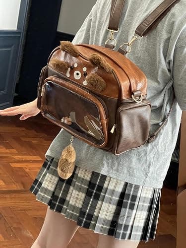 Queen sea shark Ita Bag Plush Red Panda Kawaii Pin Display Backpack Crossbody Waterproof New Season Spring thumbnail 5