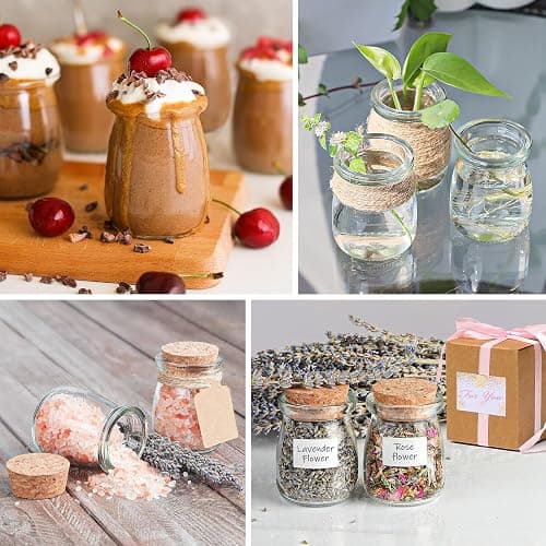 Ritayedet 40 Pack Glass Favor Jars with Cork Lid, 3.4 oz Small Glass Bottles for Wedding Favor, Baby Shower, Party Favor, Gift Jars for Candy, Bonus Twine and Labels thumbnail 7