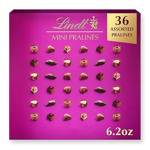 Lindt Mini Pralines, Assorted Chocolate Candy Pralines With Premium Filling, Great For Gift Giving, 6.2 oz. Gift Box - Image 1