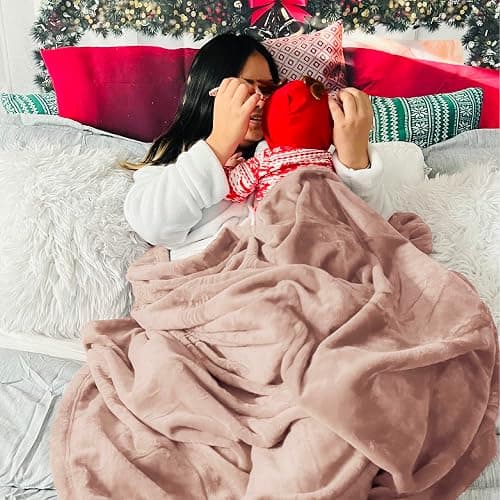 Bedsure GentleSoft Fleece Blankets King Size Dusty Pink - Bed Blanket Soft Lightweight Plush Cozy Fuzzy Luxury Microfiber, 108x90 inches thumbnail 2