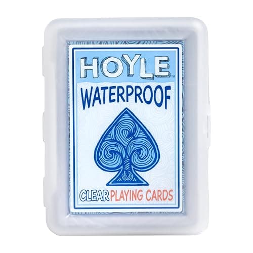 Hoyle Waterproof Playing Cards, Clear Plastic Deck of Cards for Outdoor Card Games, Camping, Beach, Pool & Travel Games (1 Deck) - Image 1