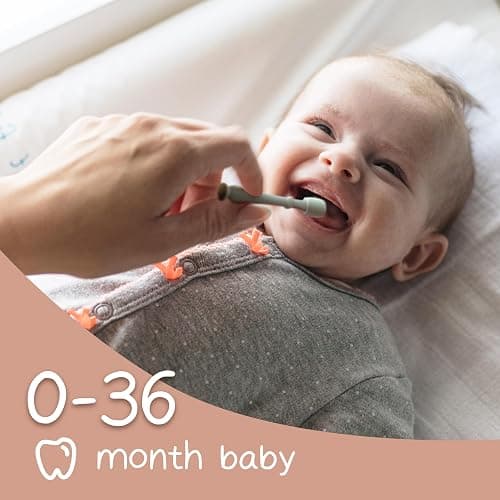 Moonkie Baby Finger Toothbrush Tongue Oral Cleaner Kit for 3 Months +, 3 Pcs (Blush/Pale Mauve/Blush) thumbnail 7