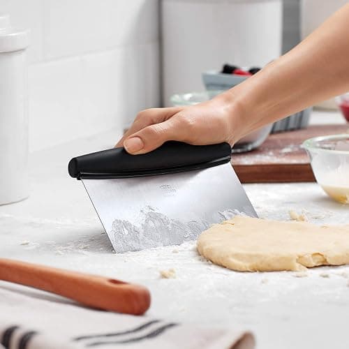 OXO Good Grips Stainless Steel Multi-Purpose Scraper & Chopper, Dough Cutter for Pizza, Bread and Cookie Dough, Multi-Purpose Vegetable Chopper, Dishwasher-Safe Kitchen Essential thumbnail 2