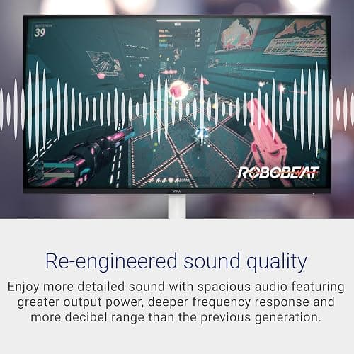 Dell S2425H 24 Inch Full HD (1920x1080) Monitor, 100Hz, IPS, 4ms, 99% sRGB, Built-in Speakers, Ultrathin Bezel, 2x HDMI, 3 Year Warranty, White - S2425H thumbnail 4