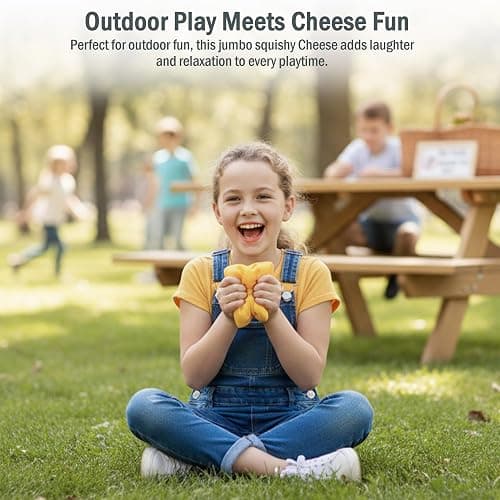 Jumbo Cheese Squishy Toy 20cm – Slow Rising Soft PU Foam Kawaii Food Fidget for Kids & Adults – Novelty Collectible, Party Bag Fillers & Fun Gifts thumbnail 7