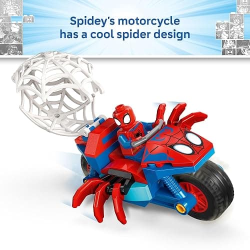 LEGO Marvel Spidey and His Amazing Friends Spidey on his Motorcycle vs. Rhino Building Toy for Kids - Super Hero Pretend Playset for Preschool Boys & Girls, Ages 4+ - Gift Idea for Birthdays - 11206 thumbnail 5