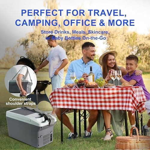 Newmkr 11L/Quart Electric Cooler & Warmer - Portable Car Refrigerator 12 Volt DC Car Fridge with Dual-Temp Control (41°F~149°F) Car Fridge 12V Refrigerator for Camping, Travel & Road Trips,RV, Boat thumbnail 7