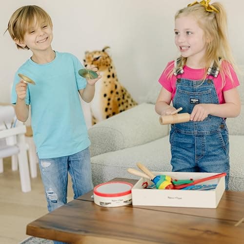 Melissa & Doug Band-in-a-Box Clap! Clang! Tap! - 10-Piece Musical Instrument Set thumbnail 9