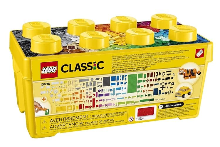 LEGO Classic Medium Creative Brick Box 10696 Building Toy Set - Featuring Storage, Includes Train, Car, and a Tiger Figure, and Playset for Kids, Boys, and Girls Ages 4-99 thumbnail 4