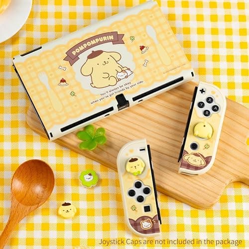 Kuitmor Protective Shell for Switch OLED,Slim Cute Pattern Dockable Cover Case Compatible with Switch OLED,Anti-Scratch and Shock-Absorption Design Cover Skins for Joystick（Pompompurin） thumbnail 7