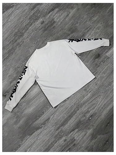 SHENHE Men's Y2K Graphic Long Sleeve Tees Crew Neck Hip Hop American Streetwear Baggy Sweat Tshirt Top thumbnail 2