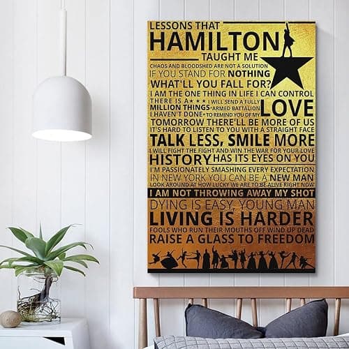 Lessons That Hamilton Taught Me Poster Education Poster Motivational Poster Poster Decorative Painting Canvas Wall Posters And Art Picture Print Modern Family Bedroom Decor Posters 12x18inch(30x45cm) thumbnail 5
