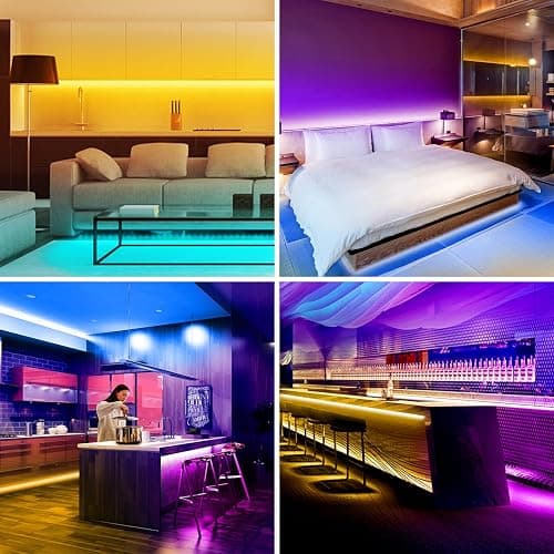 DAYBETTER Led Strip Lights Smart with App Control Remote, 5050 RGB for Bedroom, Music Sync Color Changing for Room Party 200 ft (4 Rolls of 50 ft) thumbnail 6
