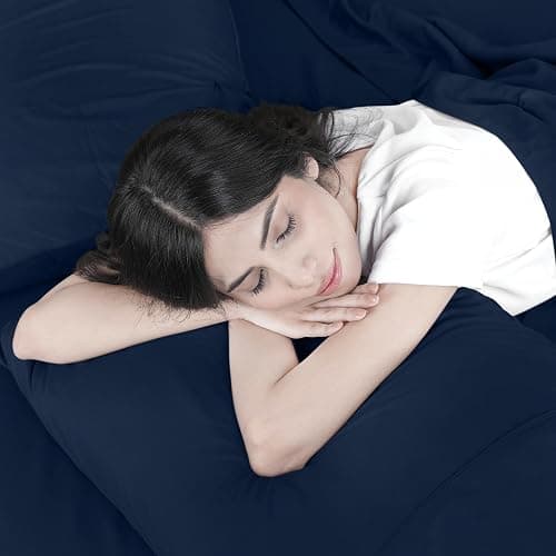 Utopia Bedding Queen Sheet Set – 4 Piece Bed Sheets for Queen Size Bed, Soft and Breathable Microfiber, Includes 1 Fitted Sheet, 1 Flat Sheet and 2 Pillowcases (Navy Blue) thumbnail 6