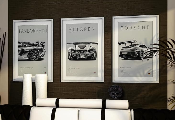dazongweihan 9pcs Super Car Posters for Boys Room, Racing Car Wall Art for Men Guys,Sports Car Wall Decor, Race Cars Pictures Wall Decor for Bedroom Dorm Man Cave(Unframed,8x12inch) (X1) thumbnail 6