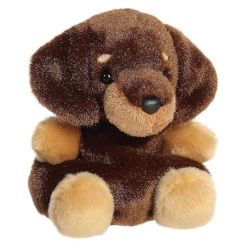 Aurora Palm Pals 4.5" Houdini Dachshund Adorable Plush | Bean-filled understuffed bodies with collectible personalities thumbnail 2