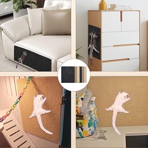 6-Pack Self-Adhesive Sugar Glider Climbing Mats - Space-Saving Cage Accessories, Enrichment Toys for Sharpening Claws, Wall & Furniture Protectors for Small Pets (6pcs) thumbnail 6