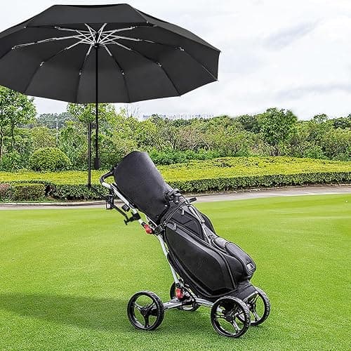 HOBVO UPF 50+ Golf Umbrella with Adjustable Universal Clamp, Portable Umbrellas for Rain, Manual Open & Close, for Beach Chair, Golf Cart, Stroller, Bleacher, Patio thumbnail 7