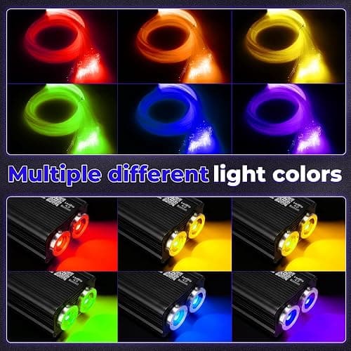 GEARPASS 36W Headliner Light Kit, Twinkle Star Lights for Car Decor 1000pcs*0.03in*9.8ft/3m, Fiber Optic Star Ceiling Lights APP/Remote Control for Car Roof Home Ceiling thumbnail 3
