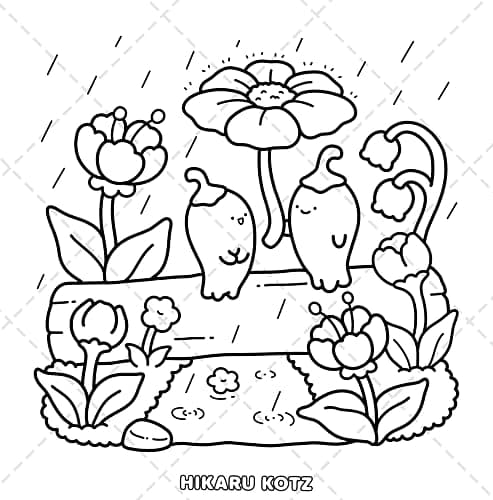 Veggie Life: Fruits and Vegetables Coloring Book for Adults and Teens thumbnail 9