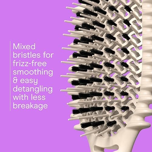 Conair Curl Define Pro Detangler Brush for Curly Hair, Dual-Vent Design with Continuous Grooves, Mixed Bristles for Frizz-Free Detangling, Smoothing, and Curl Definition thumbnail 5