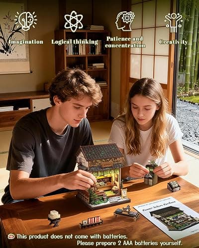 Japan Book Nook, DIY Miniature House Kit, Japanese Sweet Wagashi Shop | 3D Wooden Puzzle,Mini House Kit, Tiny Home, Decorative Home Decor, Adults Crafts Gifts (Sweet Shop) thumbnail 6