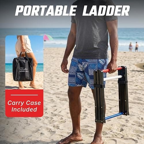 Steel Ladder Ball Game Set with 6 Bolas Assembly-Free Ladder Toss Includes Scorekeeper and Carry Case Yard Outdoor Games for Adults & Family thumbnail 5