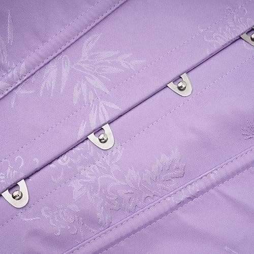 SHYMMUO Corset Tops for Women Overbust Lace Up Bustier with Front Busk Boned Renaissance Victorian Style Top thumbnail 5