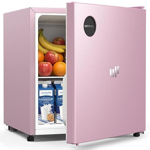 Upstreman 1.5 Cu.Ft All-Refrigerator Mini Fridge, Pink-CR16 | Dorm Fridge with 7-Level Thermostat, ENERGY STAR Certified, Reversible Door, Small Refrigerator for Office, Classroom - Image 1