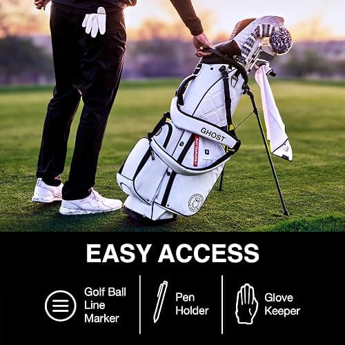 Ghost Golf Stand Bag - Lightweight Golf Bags for Men & Women, 14-Way Dividers with Premium Materials & Magnetic Pocket - Standing Golf Bag Holds 14 Golf Clubs thumbnail 4