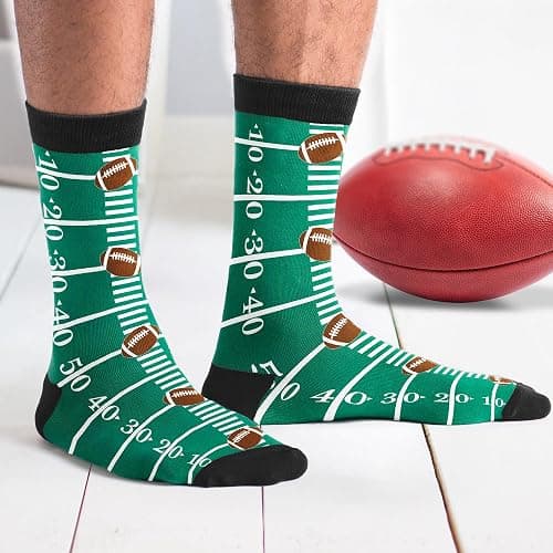 Funny Socks For Men - Cool Mens Football Socks, Sports Stocking Stuffers, Funny Accessories, Ideas Gifts, Sports Gift thumbnail 2