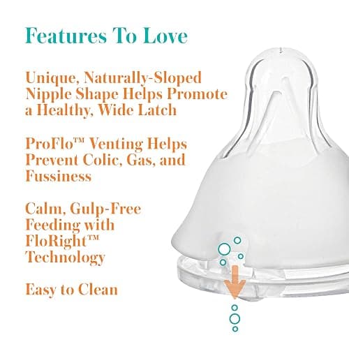 Evenflo Feeding Premium Proflo Venting Balance Plus Standard Neck Baby, Newborn and Infant Bottles - Developed by Pediatric Feeding Specialists - 4 Ounce (Pack of 6) thumbnail 6