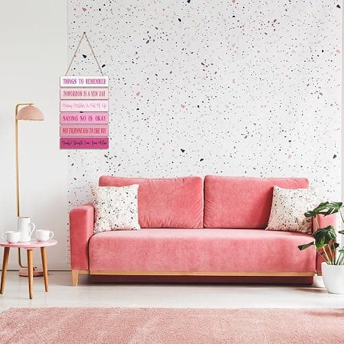 Pinkunn Inspirational Wall Art Sage Green Pink Positive Quotes Wall Decor Cute Preppy Wooden Room Sign Uplifting Encouragement Gifts for Motivational Art for Home Bedroom(Pink) thumbnail 7