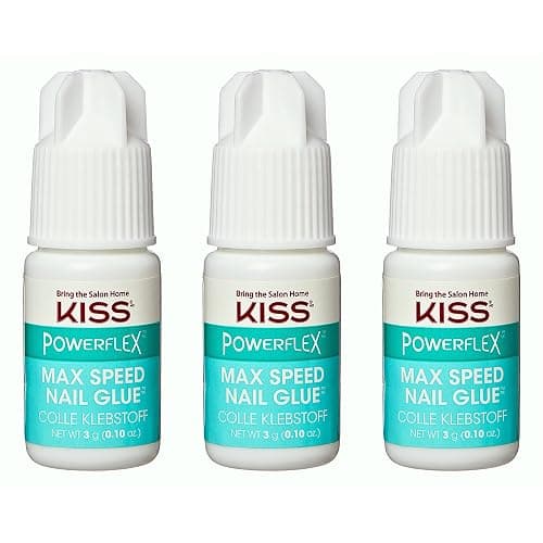 KISS PowerFlex Maximum Speed Nail Glue, Ultra-Hold Super Strong Instant Bond Flex Formula, 3g Each, 3-Pack - Image 1