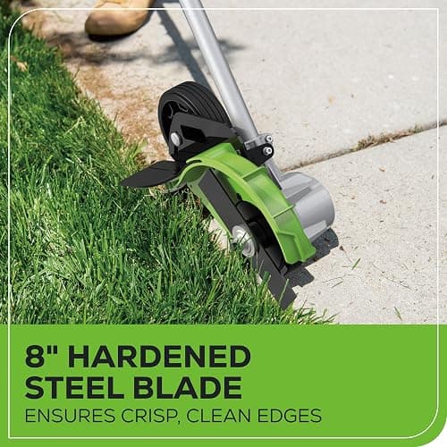 Greenworks 80V All-Terrain Brushless Edger, 8" Steel Blade, 2.25" Pro Depth & Tool-Free Adjust, 27cc Gas Power Equivalent, Battery and Charger Not Included thumbnail 5