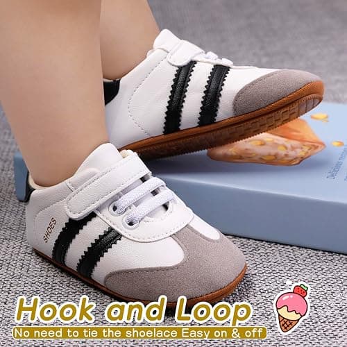 Adorable Baby Shoes for Boys Girls Non Slip Breathable Lightweight Infant Walking Shoes Comfy Pull On Newborn Baby Sneakers thumbnail 5
