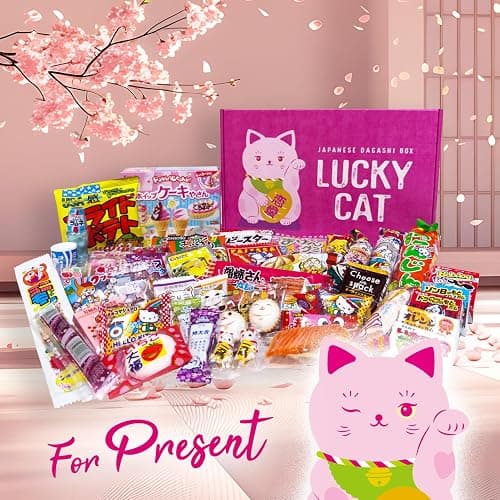 LUCKY CAT PINK Japanese Dagashi Box 50 PCS Japanese Candy, Dagashi, Snacks, And Gum thumbnail 5