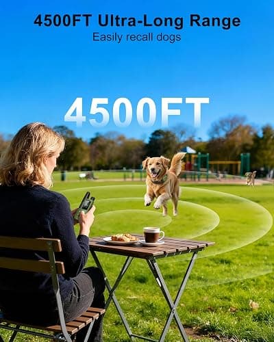 Jugbow Dog Shock Collar - 4500FT Dog Training Collar with Remote, IPX8 Waterproof Electric Dog Collar with 4 Training Modes, Security Lock, Rechargeable eCollar for 10-120lbs Small Medium Large Dogs thumbnail 3