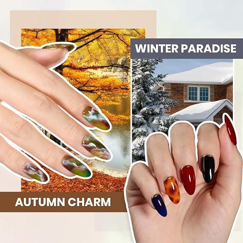 Beetles Gel Nail Polish Kit with U V Light, 55 Colors Gel Polish 81 Pcs Nail Stuff Kit for All Seasons with Base and Matte&Glossy Top Coat Color Enchantment Plus Soak Off Gifts for Women Girls Teen thumbnail 2