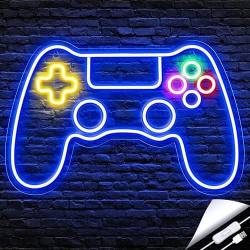 Kavaas Gamer Neon Sign, Game Controller LED Sign for Gaming Room Decor - Game Neon Sign for Teen Boy Room Decor - Best Gamer Gifts for Boys, Kids - Image 1