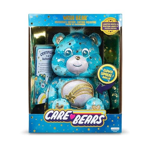 Basic Fun Care Bears 35cm Glowing Belly Plush – Wish Bear – Soft Eco-Friendly Toy with Light-Up Belly Badge – Comforting Collectible for Kids & Fans thumbnail 7