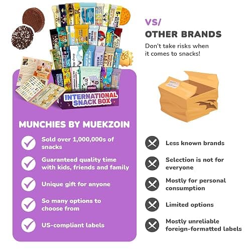 International Snack Box, Unique Experience with Universal Exotic Candies and Treats from around the World, Gift-Ready Foreign Foods in Packages Inspired by European, Japanese and Korean Cultures thumbnail 3