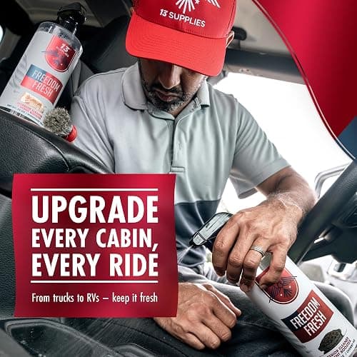 Premium Car Interior Cleaner Spray – Auto Cleaner for Headliner, Mats, Interior Vehicle Cleaning, Car Dashboard Cleaner Stain Remover, Restores Shine, Great Gift for Guys - Freedom Fresh Black Frost thumbnail 6