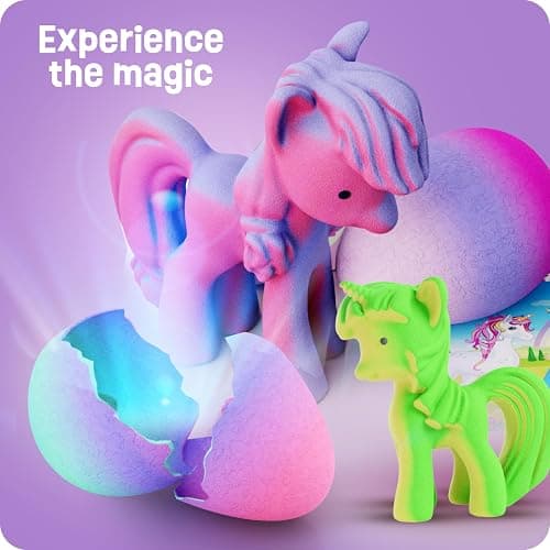 Dan&Darci Unicorn Hatching Surprise Eggs for Kids - 6 Pack - Grows 600% - Unicorn Toys for Girls Age 3-8 - Birthday Gift Ideas and Party Favors for 3+ Year Old Girl - Gifts for Ages 3 4 5 6 7 8 Years thumbnail 7